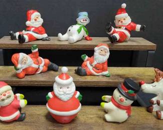 Fitz Floyd Santas, Snowman, And More Christmas Figurines