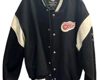 Detroit Redwings Roger Edwards Wool Letterman Jacket  Size M