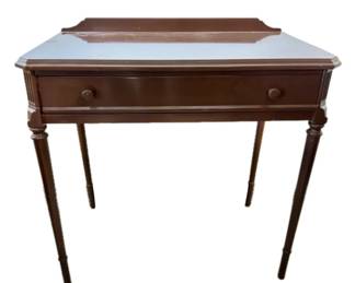 Brown Metal Desk With Drawer