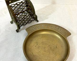 Antique Cash Register Bank Brass Pocket Change Dish