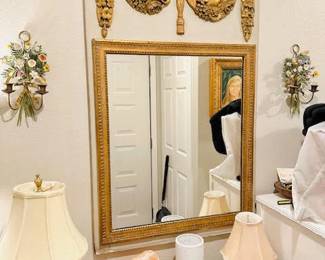 Bow Mirror and Sconces