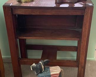 Vintage Wood table with shelf 