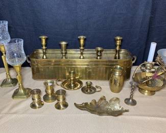 Candle Stick And Holder Assortment Hosley Solid Brass, Made in India, England, And More