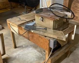 Vintage Dunlap Table Saw Read 