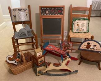 Vintage 70s 80s Wooden And Other Kids Room Furniture  Decor 