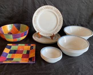 Mixed Dish Lot Corelle Bowls, Caracas, And The Danisco Tea house Rose 