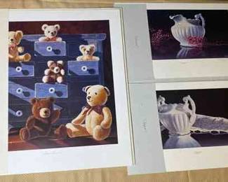 Pair Of Harry Jarman Prints Cream And Sugar  Bear Chested Southwinds Gallery