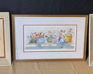Three Pretty Framed Prints Ballerinas By Ginny  Cindys Garden 