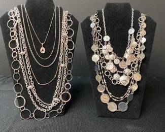 Silver Colored Toned Necklaces 