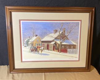 Framed And Matted Print First Tracks By Dempsey Essik authentic certificated