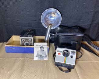 Click Vintage Polaroid Land Camera And Ansco Shur Shot Camera With Flash Service