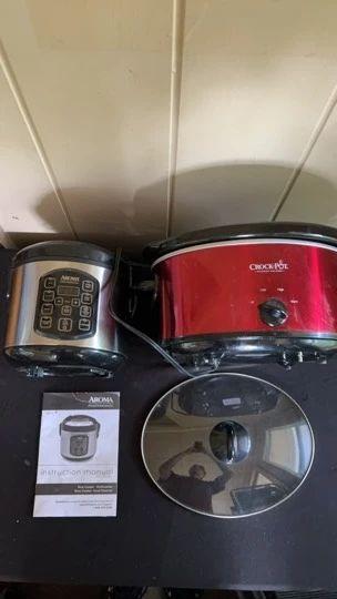 Crockpot Slow Cooker And Aroma Rice Multicooker