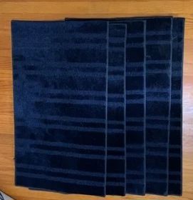 A Set Of 11 Blue Soft Rugs