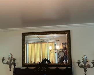 Mirror And 2 Sconces 