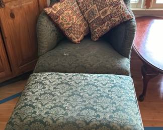 Vintage Victorian Chair And Ottoman