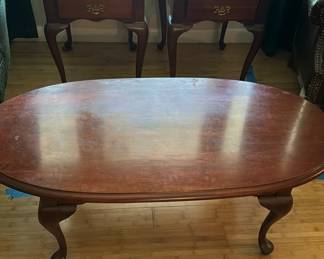Queen Anne Pair Of End Tables And Coffee Table