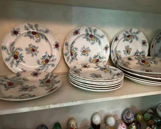 Beautiful Antique Wood & Challinor Dish Set