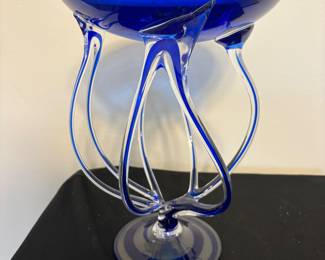 Josefina krosno poland Handblown art glass jellyfish $60