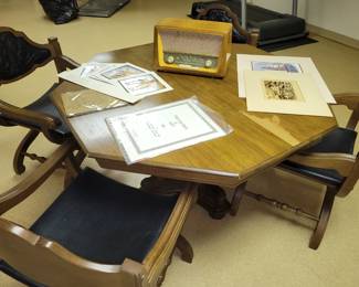 Vintage game table & chairs