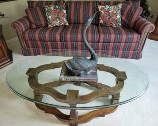 Wood/glass cocktail table