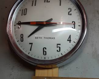 Clock that hangs above the work bench in the basement. 