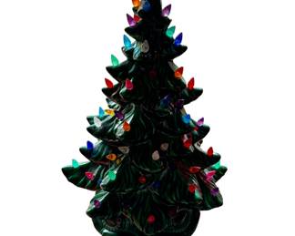 Ceramic Christmas tree with music box