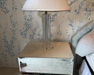 Ello with Lucite lamp