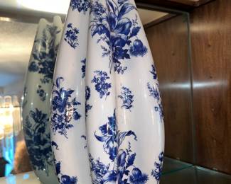 Blue on White Art Vase