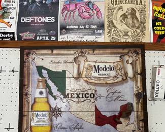 large wooden beer sign