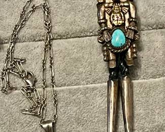 Garnet and sterling necklace