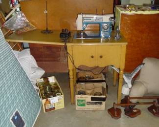 sewing machine with the cabinet