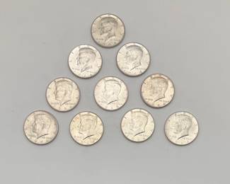 (10) 1964 Kennedy Half Dollars