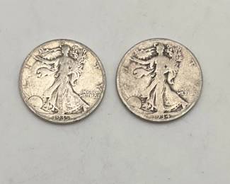 1934 and 1935 Walking Liberty Half Dollars