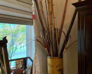 bamboo reeds and other pretty decor