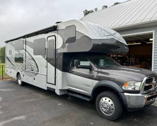 Gorgeous  2017 Dynamax Isata 5 Series 36 DS, Class C with only 4,596 original miles), Diesel, Gross Vehicle Weight is 19,500 with VIN # 3C7WRMDL1GG156424, Engine is a Type Cummins  Turbo 325, Sleeps 7 with 2 Slide Outs, 36 Ft Length, 95  Gallon Water Capacity,  Self Contained and in Excellent Condition! with Clear Clean Title.                   WE ARE TAKING OFFERS BEGINNING ON THURSDAY MORNING JUNE 19 UNTIL NOON ON SATURDAY JUNE 22ND.                                             
Beginning Offer is $125,000  with Minimum Increments of $2,500 or more.                                               
This Gorgeous Motorhome will have a new owner on Saturday June 22nd at Noontime. (Those who are still making offers at that time will continue until there is a new owner. No new bidders may bid after 12 noon. You must register in order to make offers.