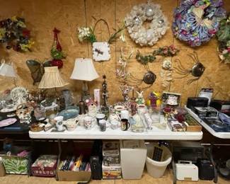 Loads of Holiday Decorations of all Kinds! Mostly New! from Wreaths to Lights to Trees to Ornaments of all types and More! Just in time for any Holiday Season you can imagine!