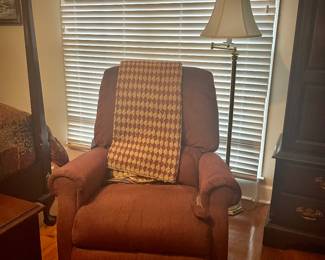 Recliner, floor lamp