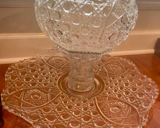 Large punch bowl  with stand