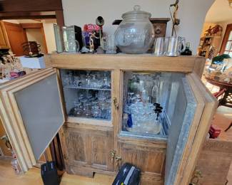 old antique fridge, original 