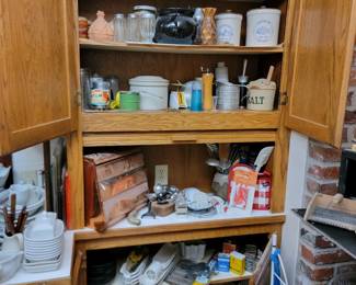 dishes, pyrex, etc.