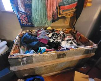 trunk, scarves