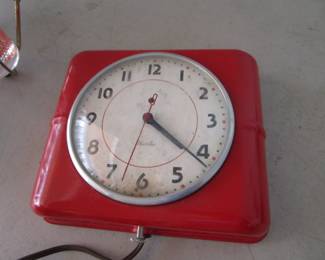 Vintage red wall clock