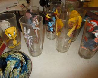 Vintage cartoon glassware