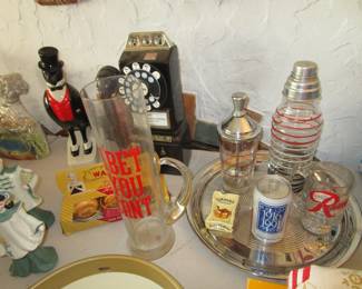 Barware, advertising glasses and more
