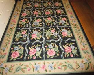 Hand hooked rug, nice size