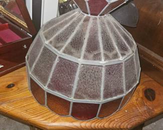 Vintage Stained glass globe style shade light. $75