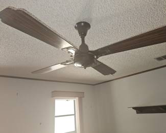All vintage ceiling fans and lights are for sale 