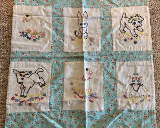 Vintage doll quilt