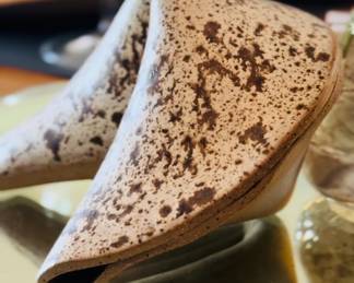 Ceramic made fortune cookie