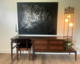 Original Art and Wrought Iron Candle Holder 